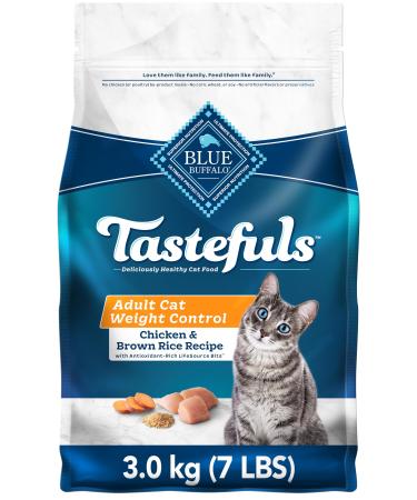 Blue Buffalo Weight Control Natural Adult Dry Cat Food Chicken And Brown Rice 3.1kg bag Medium Bag Weight Control