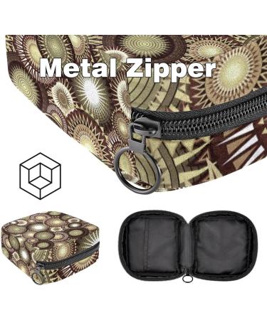 MUOOUM Menstrual Artery Bag - Zippered Women's Tampon Collect Bag in Green Giraffe Pattern (4.7x6.6x6.6 in) - Stylish & Functional for Girls - Buy Online on GoSupps.com