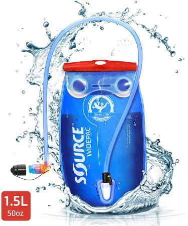 SOURCE 1.5L Widepac Hydration Bladder with High-Flow Helix Bite Valve - Blue - Buy Online on GoSupps.com