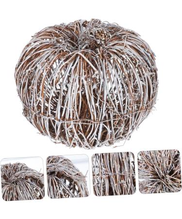 Alipis 1pc Rattan Pumpkin Rustic Rattan Ornament Halloween Pumpkin Decoration Fall Pumpkin Wrapped Pumpkin Fabric Pumpkin Decoration Festival Scene Decor Halloween Decor Mini White Wreath White 20x19cm - Buy Online on GoSupps.com