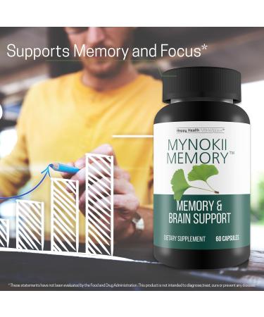 Mynokii Memory - Nootropic Brain Supplement - Memory & Brain Support with Ginkgo Biloba & DMAE - Aid Memory Focus Clarity Productivity - Promote Clear Thinking & Concentration - Memory Supplements - Buy Online on GoSupps.com