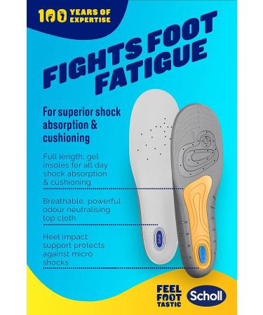 Scholl Gel Active Men's Work Insoles - Ultimate Comfort and Support - Buy Online on GoSupps.com