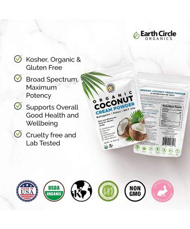 Organic Coconut Cream Powder 1 lb - Earth Circle Organics | Pure, Natural & Dairy-Free - Buy Online on GoSupps.com