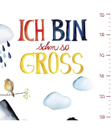 Close Up Height Chart Poster for Kids | Children s Room Wall Picture | 30 x 91.5 cm | Perfect for Boys & Girls - Buy Online on GoSupps.com