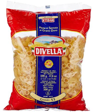 Italian Gourmet E.R. Divella Gomiti N. 53 Pack of 24 durum wheat semolina pasta 500 g + Italian Gourmet Polpa di Pomodoro 400 g