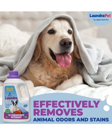 LaundraPet Premium Laundry Detergent - Remove Animal Odors & Stains | Ideal for Home, Clinic, or Kennel | Economical Pet Detergent | 64 Oz - Buy Online on GoSupps.com