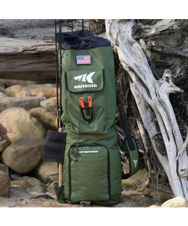 KastKing Karryall Fishing Rod Bag Water-resistant Rod Case Holds 6 Rods & Reels Foldable Fishing Bag Accommodate Fishing Gear and Equipment Fishing Gifts for Men Green C:Green - Buy Online on GoSupps.com