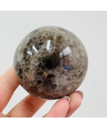 Natural Soot Stone Sphere Quartz Crystals Gemstones Home Decoration NaturalReiki Decoration Room Decoration Stone Mineral Specimen