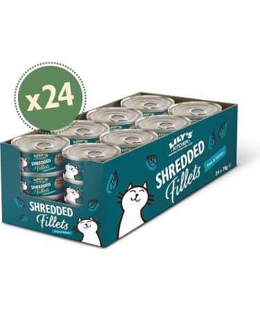 Lily's Kitchen Wet Cat Food 24 Pack - Tuna & Salmon Shredded Fillets (70g each) | Premium Grain-Free Cat Food for Healthy Pets - Buy Online on GoSupps.com