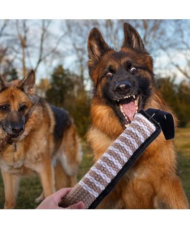 EPODA Dog Bite Tug Toy - 2 Piece Jute Beisswurst for K9 Training | Durable Tug & Play Toy with 2 Handles | Ideal for Dog Training & Playtime - Buy Online on GoSupps.com