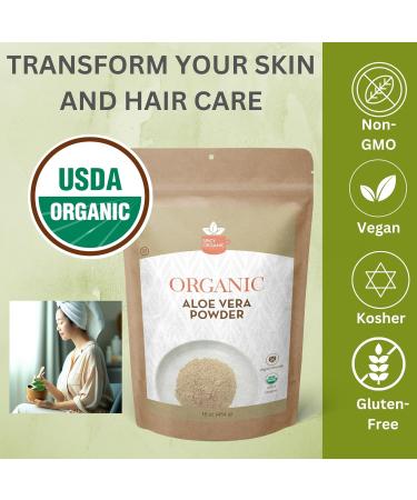 Organic Aloe Vera Powder for Skin & Hair 4 oz. - Aloe Barbadensis - Nourishing Face Mask for Natural Beauty USDA Certified Organic & Non-GMO 4 Ounce (Pack of 1) - Buy Online on GoSupps.com