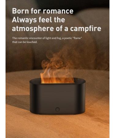 Essential Oil Diffuser - 7 Color Changing Flame Humidifier for Room & Office | Quiet Operation & Auto-Off | 130mL (White - Buy Online on GoSupps.com