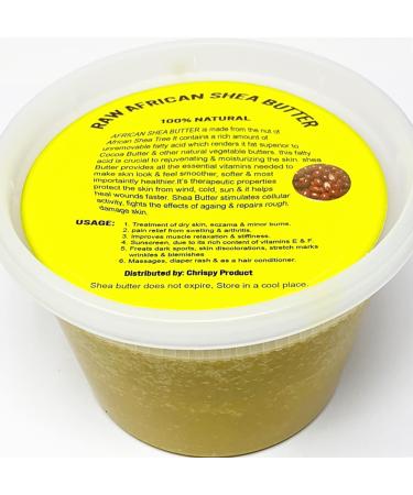 Raw Unrefined African Shea Butter Selections (8 Oz  16 Oz  32 Oz)- Grade AAA Premium Shea Butter From Ghana - Use on Acne  Eczema  Stretch Marks (16 OZ GOLD) 1 Pound (Pack of 1)
