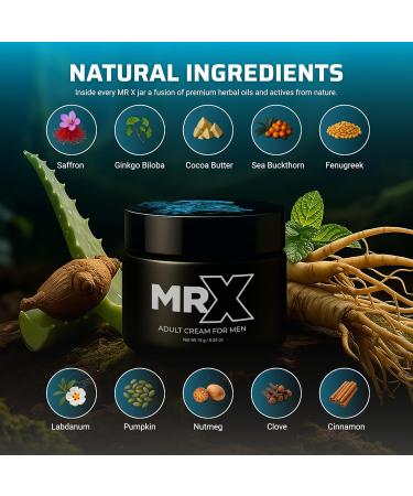 MRX Premium Herbal Cream for Men Made in Japan 30+ Natural Ingredients with Ginseng & L-Arginine Confidence & Vitality Care 15g - Buy Online on GoSupps.com