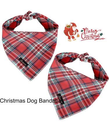 Christmas Dog Bandana - Red Checked Neckerchiefs for Small to Large Dogs & Cats | Aring Pet Accessories - Buy Online on GoSupps.com