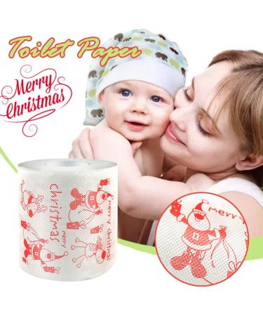 Merry Christmas Toilet Paper Highly Collectible Novelty Paper Towels Funny Gag Gift for Christmas Stocking Stuffers Party Favors 1 - 10pcs - Buy Online on GoSupps.com