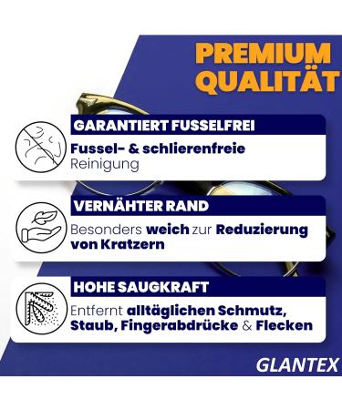 GLANTEX 3x Premium Microfiber Cloths - Opticer Quality 30x30cm for Glasses Tablets Phones & Cameras | Best Cleaning Towels for Displays | 3-Pack - Buy Online on GoSupps.com