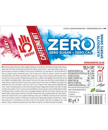 HIGH5 ZERO Caffeine Hit Electrolyte Hydration Tablets with Vitamin C (Berry, 20 Count) - Buy Online on GoSupps.com