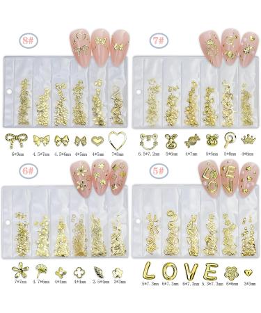 FEIlei 3D Nail Charms Heart Nail Art Studs Nail Jewelry for DIY Crafts Nail Art Decor - Buy Online on GoSupps.com