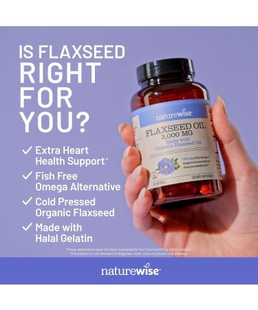 NatureWise 1 Flaxseed Oil 3000 mg - 1500 mg ALA Organic - 90 Softgels 30-Day Supply + 1 Vitamin D3 10 000 IU + K2 (MK7) - Non-GMO - 30 Mini Softgels 30-Day Supply  - Buy Online on GoSupps.com