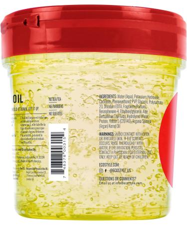 Eco Style Styling Gel with Moroccan Argan Oil - 473ml | All Day Hold, Alcohol-Free, Paraben-Free, Sulphate-Free | No Flaking, Anti-Itch - Pack of 1 - Buy Online on GoSupps.com