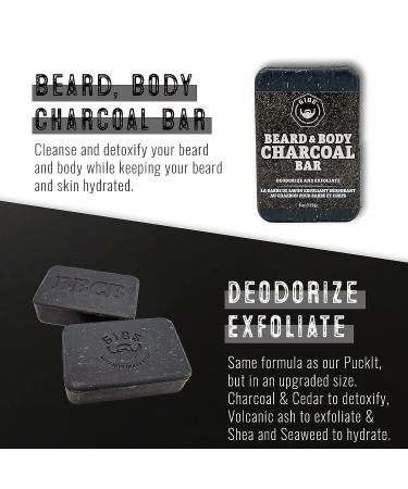 GIBS Grooming BBC Charcoal Bar - Deodorizing Soap 6 oz - Spicy Cardamom, Pepper, Leather & Clove - Buy Online on GoSupps.com
