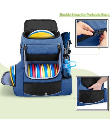 SLEAF Disc Golf Backpack - 24-26 Disc Capacity & Waterproof PU Material - Blue - Buy Online on GoSupps.com