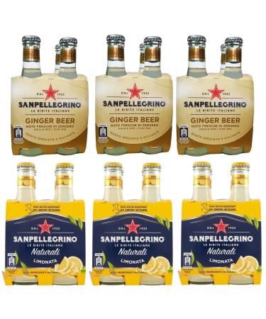 SanPellegrino San Pellegrino Ginger Beer Soft Drinks with Notes of Ginger + Lemon Juice Limonata 20 cl Alcohol-free Drink 24 Count