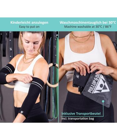 Premium Pullup & Dip Elbow Bandages for Men & Women - Non-Slip Sports Support for Fitness & Strength Training (L - 30-34 cm) - Buy Online on GoSupps.com