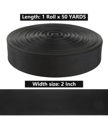 ZOEYES 2 Inch Heavy Duty Nylon Webbing - 50 Yards Black Strap for Dog Leash, Collars, Seat Belt, Backpack, Outdoor DIY Gear Repair - Buy Online on GoSupps.com