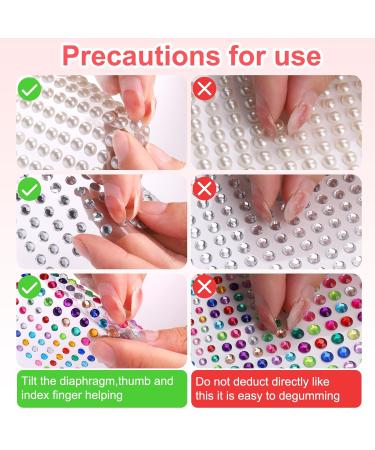 2609 Hair Gems & Jewels - Self-Adhesive Rhinestone Stickers for Crafts Face Eye Nail & Clothing | 6 Shapes 3-8mm - Buy Online on GoSupps.com
