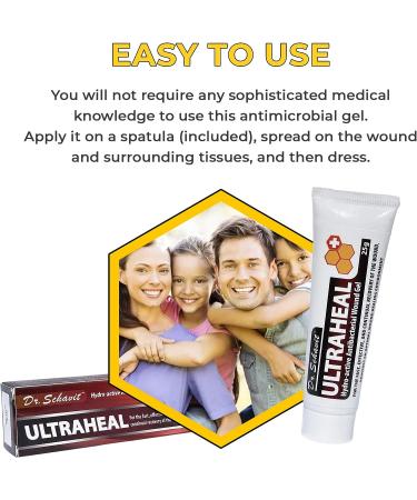 Dr. Schavit Ultraheal Natural Wound Healing Gel 25g - Honey, Vitamin C & E, Sea Buckthorn Oil, Lanolin | Hydro-Active Skin Ulcer Treatment - Buy Online on GoSupps.com