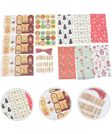 Cabilock Christmas Advent Paper Bags 1 Set Candy Bag Calendar Paper Bag Paper Bags Wrapping Bags Christmas Snack Bag - Buy Online on GoSupps.com