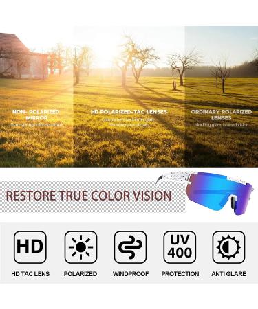 TOTOSALL Polarized Cycling Sunglasses | Anti-UV Vipers Style for Men & Women | Ideal for Running, Golf, Fishing | P2 - Buy Online on GoSupps.com