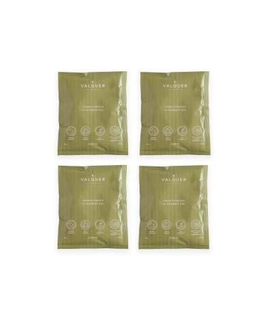 Valquer Laboratorios Valquer Shake Pack of 4 Lasting Bath Gel Refills - One Bottle Endless Gels Zero Waste 25 grams 400 ml Gel - 4 Earth Sachets of 25 g