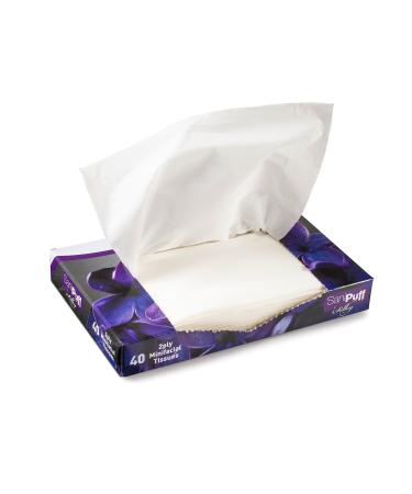 Crystalware Facial Mini White Tissues, Interfold Small Sized White Tissues, Bulk Pack of 20, 40/Box (800 tissues)