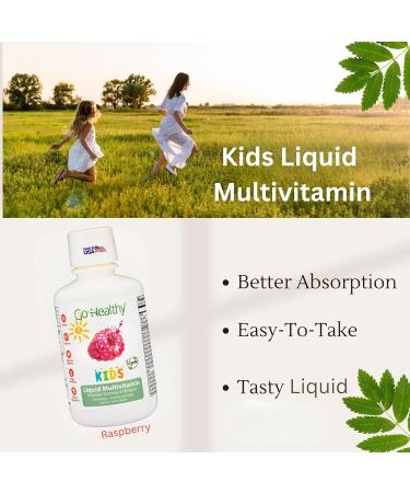 Go Healthy Kids Multivitamin Liquid (1 Bottle Raspberry) and Vitamin D3 K2 Drops (1 Bottle Vanilla) Vegan and Vegetarian Gluten Free Non-GMO Bundle - Buy Online on GoSupps.com