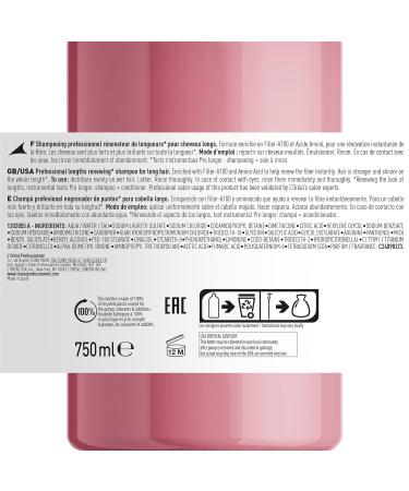L'Or al Professionnel Pro Longer Shampoo 750ml - Strengthening Shampoo for Long & Thin Hair with Filler A-100 & Amino Acids | Expert Series - Buy Internationally - Buy Online on GoSupps.com