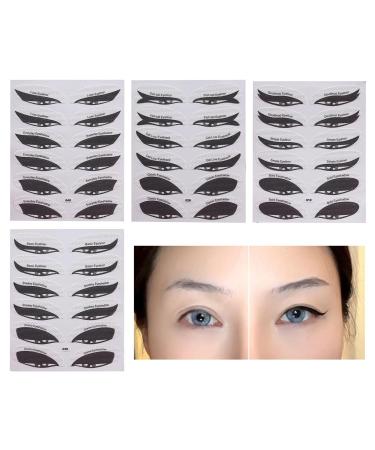 Makeup Stencils for Eyeshadow | Eyeliner Helper Stickers Eyeliner and Eyeshadow Stencils Stickers Set Eyeliner Stencil for Women Easy Eyeliner and Eyeshadow Grooming 4pcs