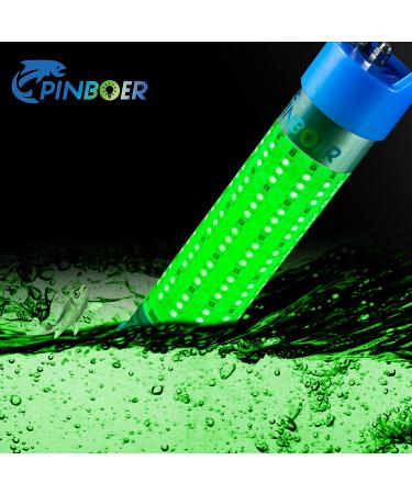 Pinboer 120W Green Underwater Fishing Light | 15000LM IP68 Submersible Night Boat Light | Freshwater & Saltwater Fish Finder Attractant | 17FT Cord - Buy Online on GoSupps.com