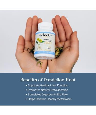 Eclectic Herb - Dandelion Root | Supports The Liver, Cleansing, Detox & Digestive Function | Vegan, Non-GMO, Gluten Free, Freeze-Dried (90 CT | 200 mg) Blue 90 count (Pack of 1) - Buy Online on GoSupps.com