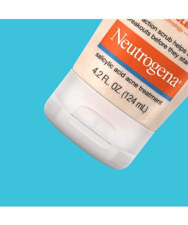 Neutrogena Oil-Free Acne Face Scrub with 2% Salicylic Acid - Prevent Breakouts and Exfoliate with Daily Acne Treatment Wash - 4.2 fl. oz - Buy Online on GoSupps.com
