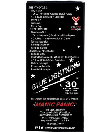 MANIC PANIC Blue Lightning Bleach Kit 30 Vol - Ultimate Hair Bleaching Solution - Buy Online on GoSupps.com