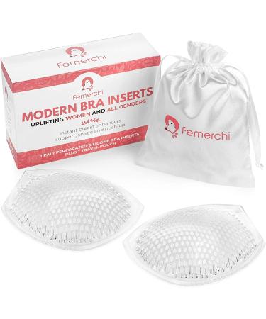 Femerchi Silicone Bra Inserts Pads for Sizes A-D | Breathable & Nonslip Enhancers | Reusable & Washable | Push Up Semi-Adhesive Design for Bra, Bikini, Sports Bra - Buy Online on GoSupps.com