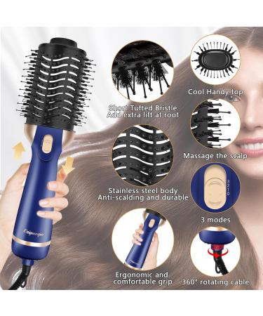 Unipampa 4-in-1 Hot Air Brush - 1200W Hair Dryer Curling & Volume Brush with 3 Heat Settings | International Shipping Available - Buy Online on GoSupps.com
