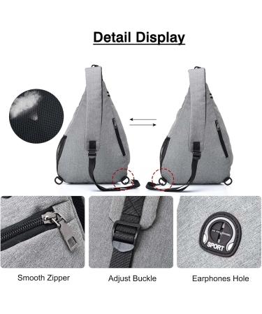 Fandare Ultralight Waterproof Shoulder Bag for Men - Sling Chest Bag with Headphone Hole & Reflex Strip for Hiking Cycling & Travel - Buy Online on GoSupps.com