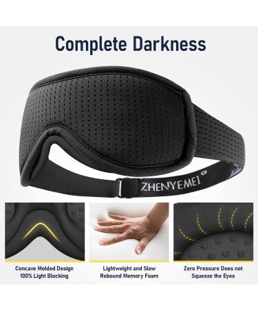 Blackout Sleep Mask for Men and Women | Light Blocking Eye Mask for a Restful Sleep - Buy Online on GoSupps.com