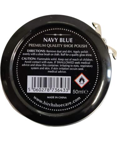 Charles Birch Premium Shoe Polish 50ml - High Pigment, Carnauba Wax, Navy Blue Tin - Buy Online on GoSupps.com