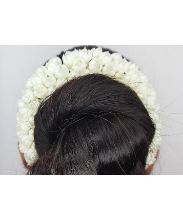 Jasmine Mogra Artificial Hair Gajra Juda Gazra for Women - White Medium - Buy Online on GoSupps.com