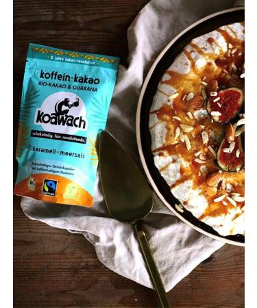 Koawach Caramel & Sea Salt Cocoa Powder - Vegan Hot Chocolate Drink (1kg) | Low Sugar Organic & Fairtrade Energy Drink - 2x500g - Buy Online on GoSupps.com